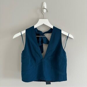 Abercrombie & Fitch Turquoise Halter Crop Top Size M NWT